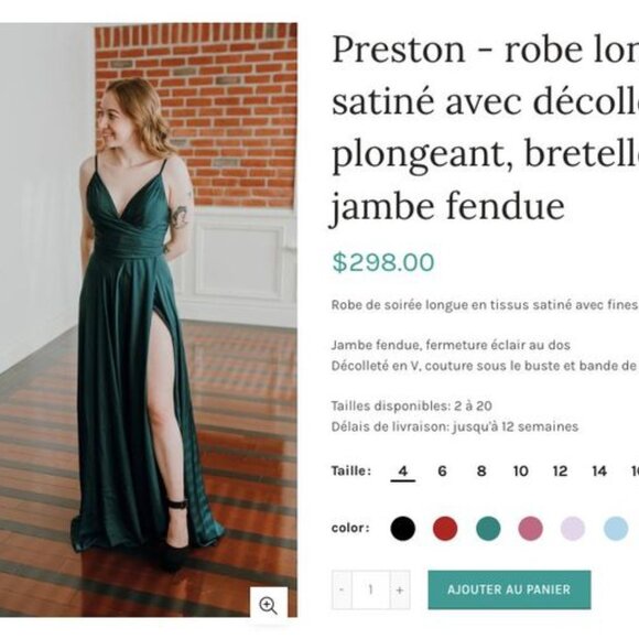 Bridesmaid Dress / Robe Longue - Rust/Sienna colour - Picture 4 of 4